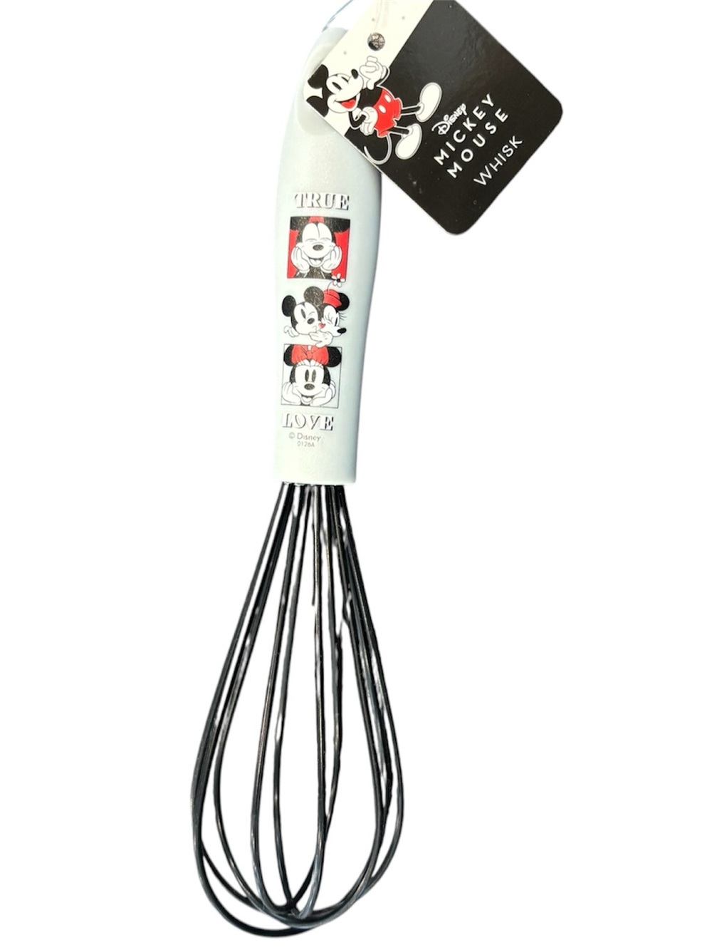 Disney Mickey Mouse Whisk - White Handle with Black Whisk NEW